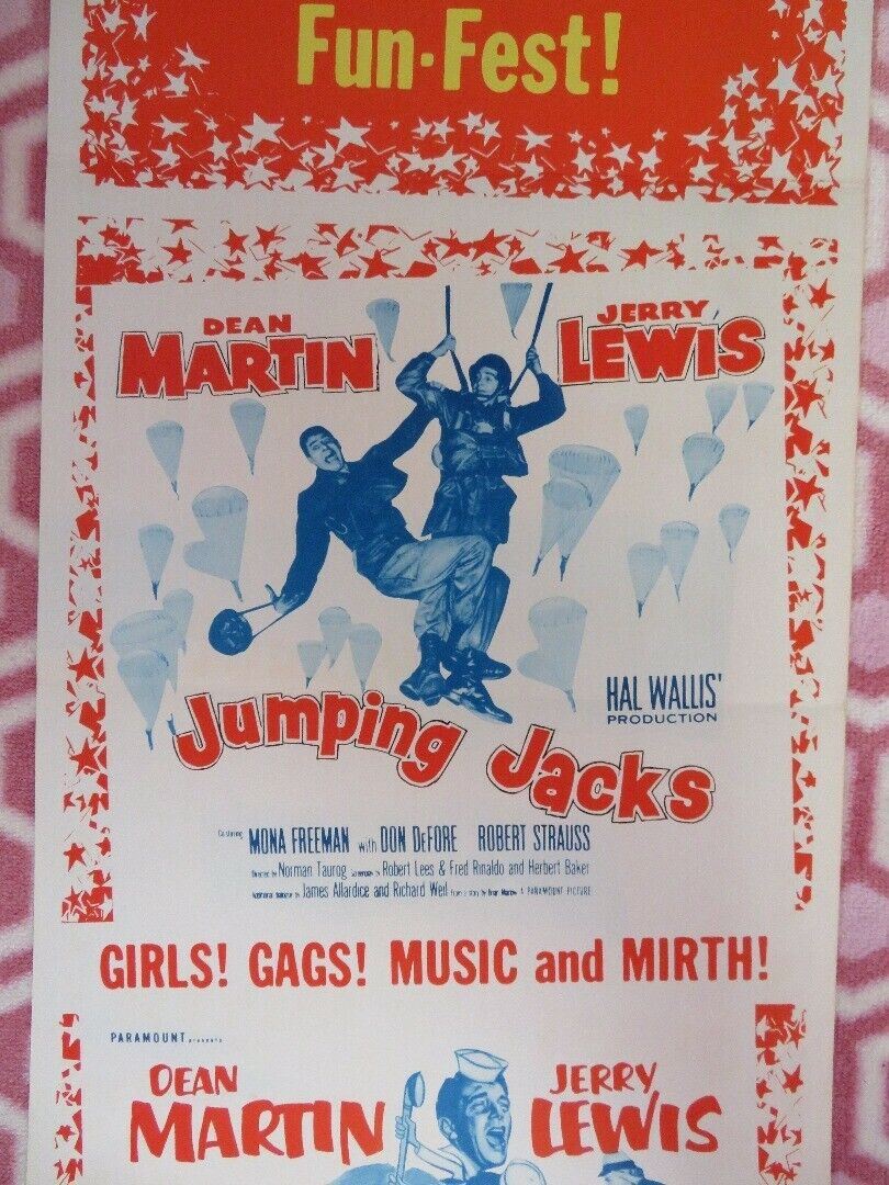 JUMPING JACKS SAILOR BEWARE US INSERT (14"x 36") POSTER DOUBLE BILL R1957