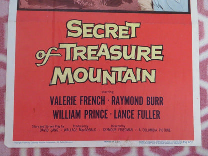 SECRET OF TREASURE MOUNTAIN US INSERT (14"x 36") POSTER VALERIE FRENCH 1956