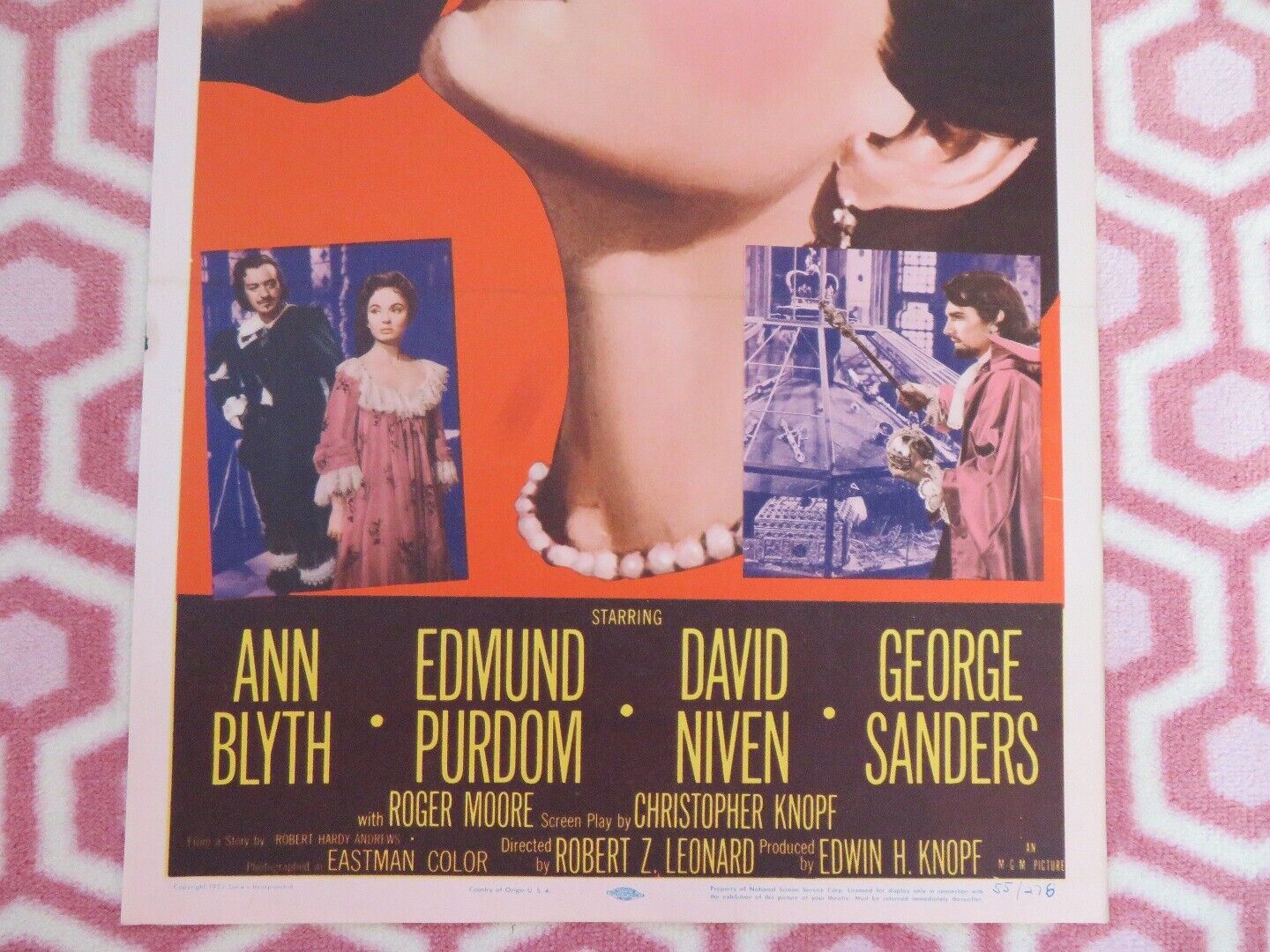 THE KING'S THIEF US INSERT (14"x 36") POSTER EDMUND PURDOM ANN BLYTH 1955