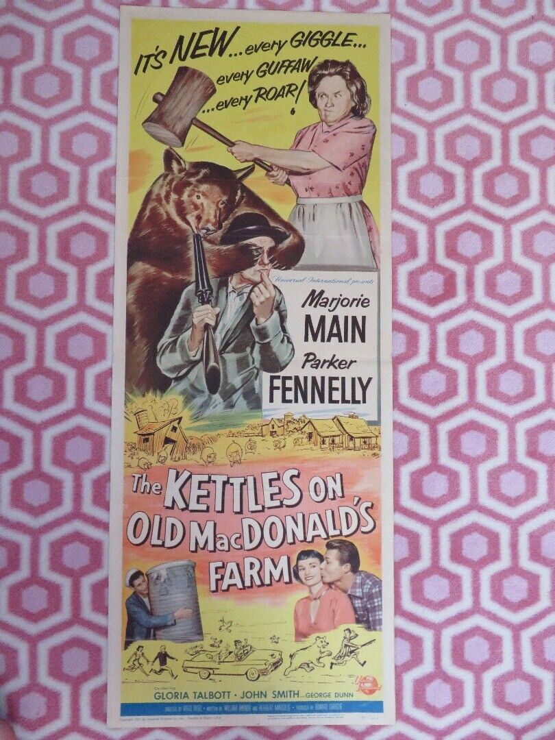 THE KETTLES ON OLD MACDONALD'S FARM US INSERT (14"x 36") POSTER MARJORIE MAIN