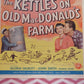 THE KETTLES ON OLD MACDONALD'S FARM US INSERT (14"x 36") POSTER MARJORIE MAIN