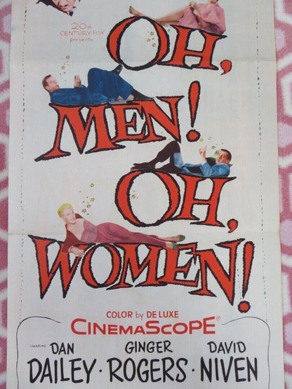 OH, MEN! OH WOMEN! US INSERT (14"x 36") POSTER DAN DAILEY GINGER ROGERS 1957