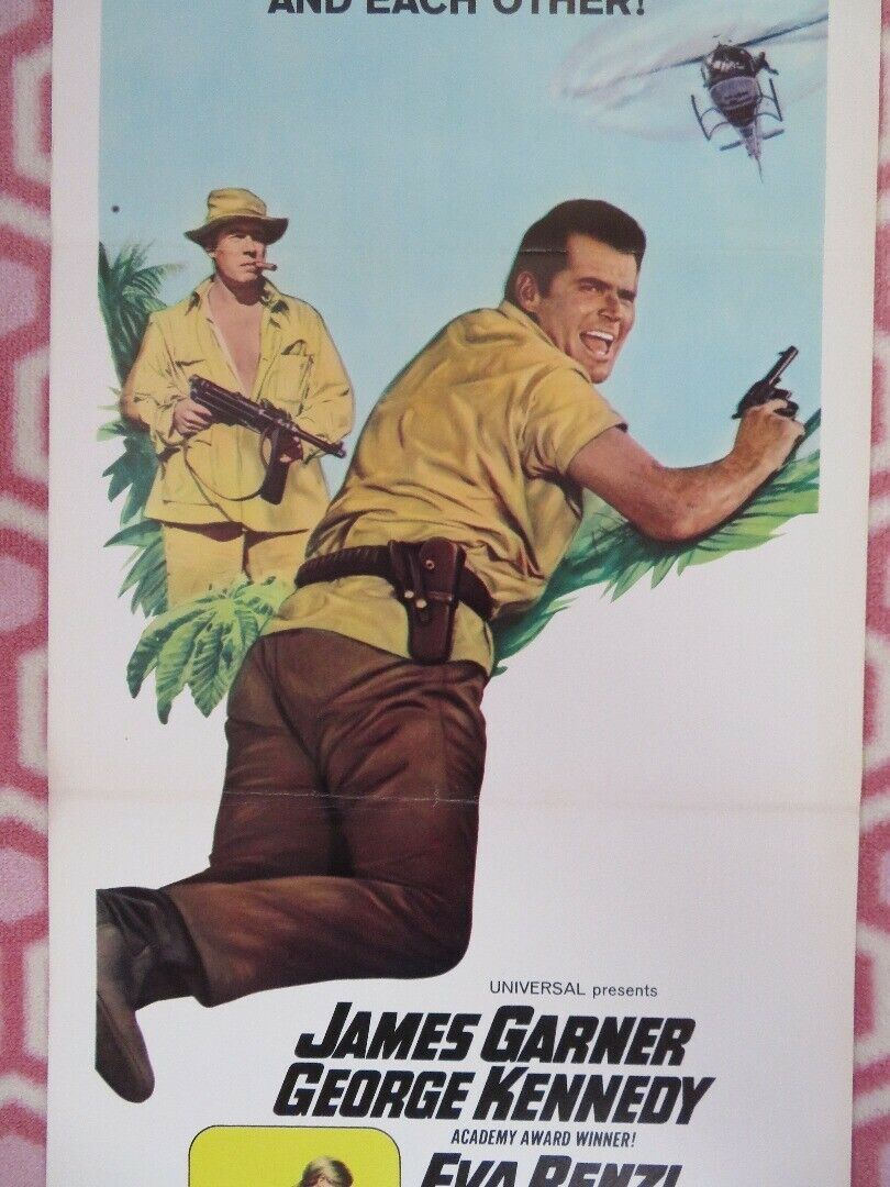 THE PINK JUNGLE US INSERT (14"x 36") POSTER JAMES GARNER GEORGE KENNEDY 1968