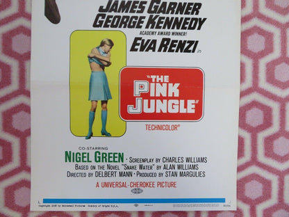 THE PINK JUNGLE US INSERT (14"x 36") POSTER JAMES GARNER GEORGE KENNEDY 1968