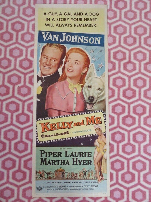 KELLY AND ME US INSERT (14"x 36") POSTER VAN JOHNSON PIPER LAURIE 1957