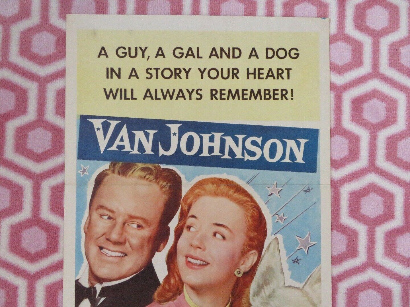 KELLY AND ME US INSERT (14"x 36") POSTER VAN JOHNSON PIPER LAURIE 1957