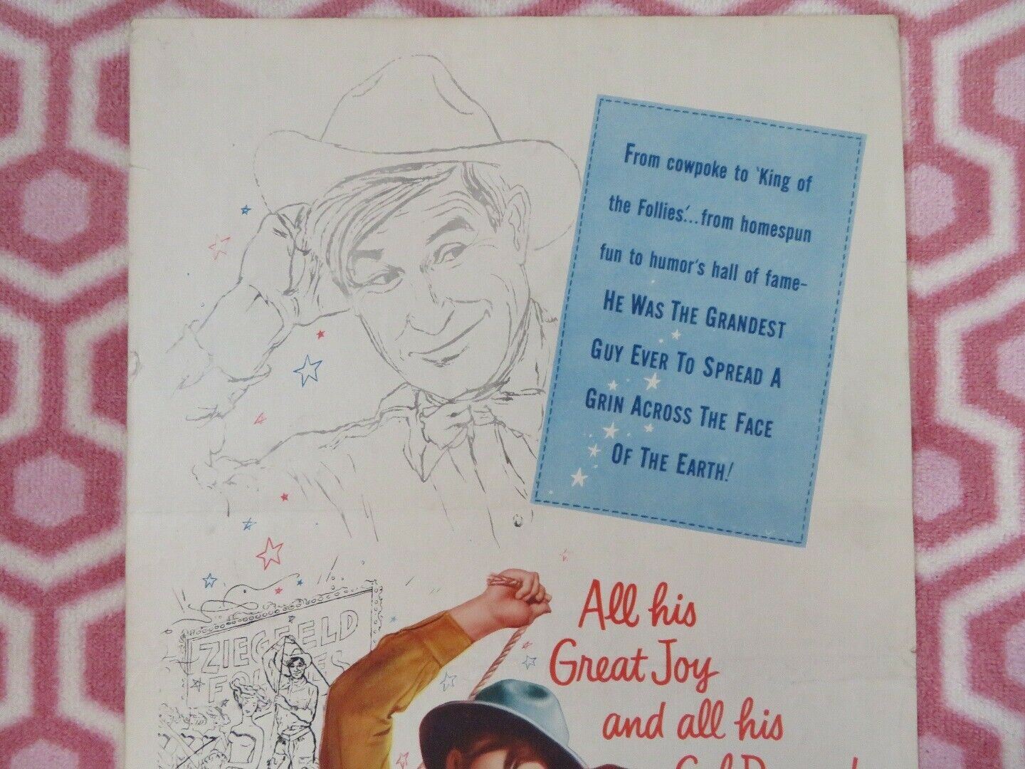 THE STORY OF WILL ROGERS US INSERT (14"x 36") POSTER WILL ROGERS JANE WYMAN  '52