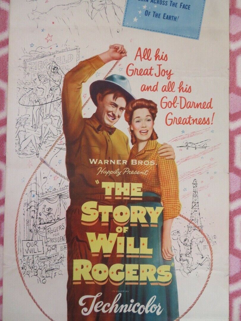 THE STORY OF WILL ROGERS US INSERT (14"x 36") POSTER WILL ROGERS JANE WYMAN  '52