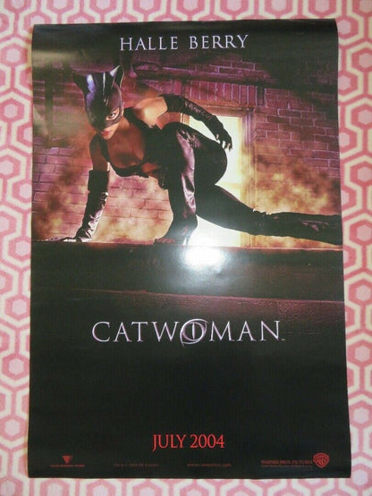 CAT WOMAN TEASER US ONE SHEET ROLLED POSTER HALLE BERRY SHARON STONE 2004