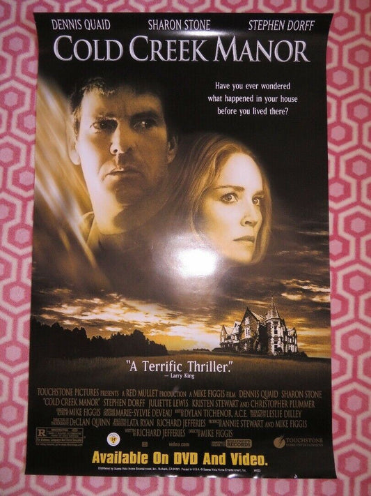 COLD CREEK MANOR US VIDEO DVD POSTER ROLLED DENNIS QUAID S STONE 2003