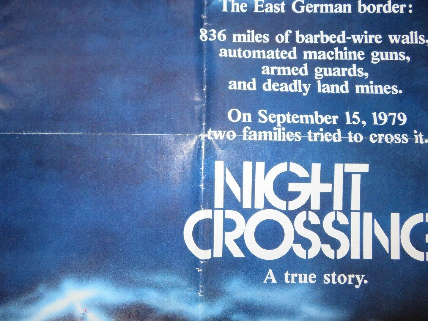 NIGHT CROSSING US ONE SHEET POSTER JOHN HURT JANE ALEXANDER 1982