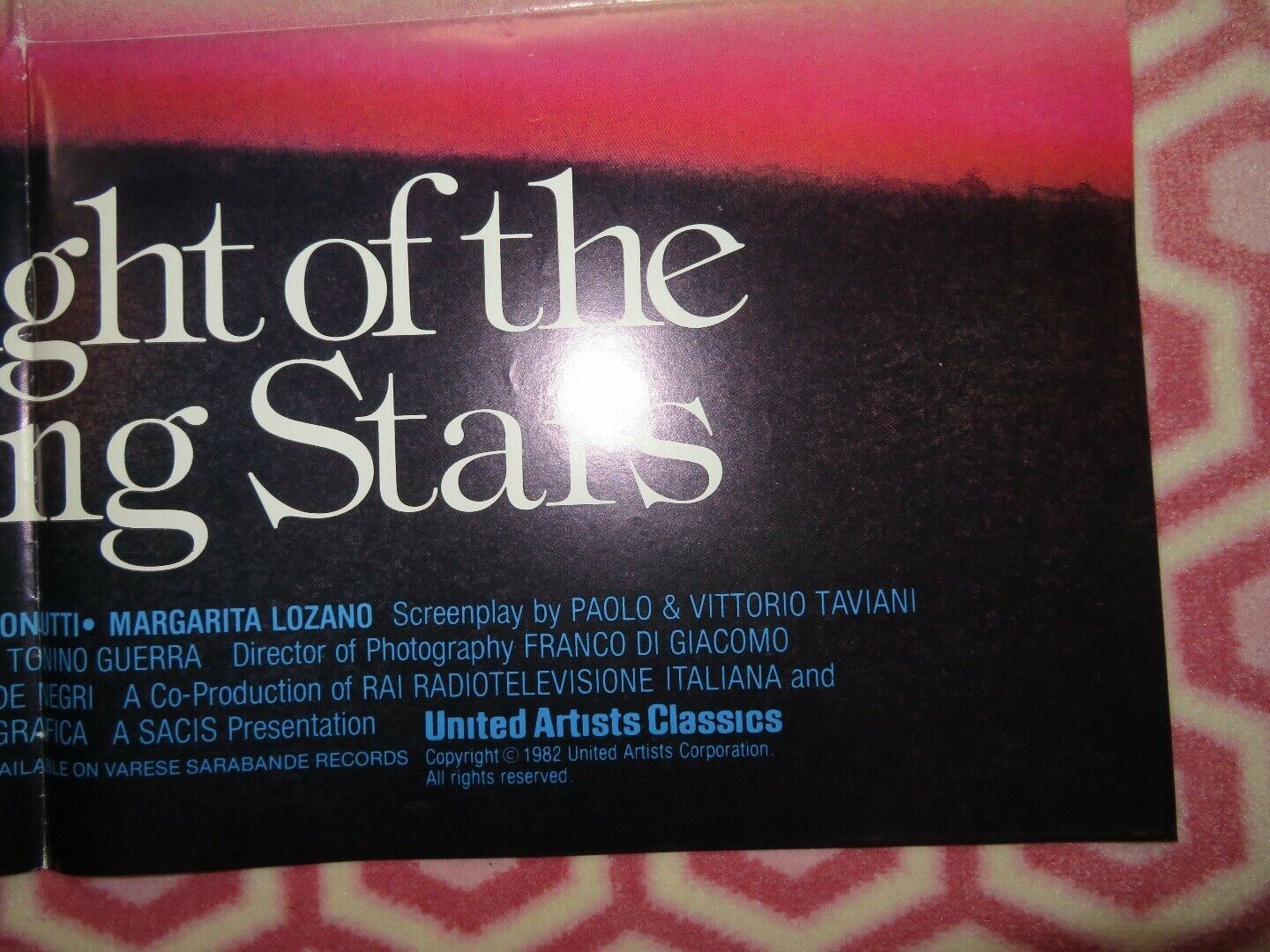 THE NIGHT OF THE SHOOTING STARS US ONE SHEET POSTER OMERO ANTONUTTI 1982