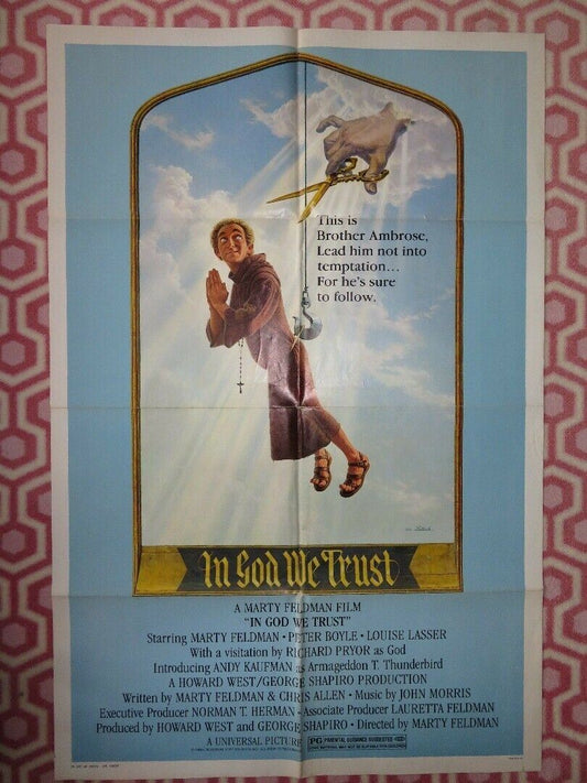 IN GOD WE TRUST US ONE SHEET POSTER MARTY FELDMAN  1980