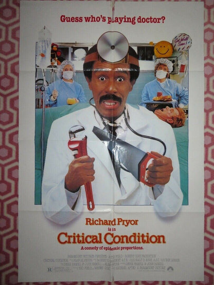 CRITICAL CONDITION ONE SHEET POSTER Joe Mantegna 1987