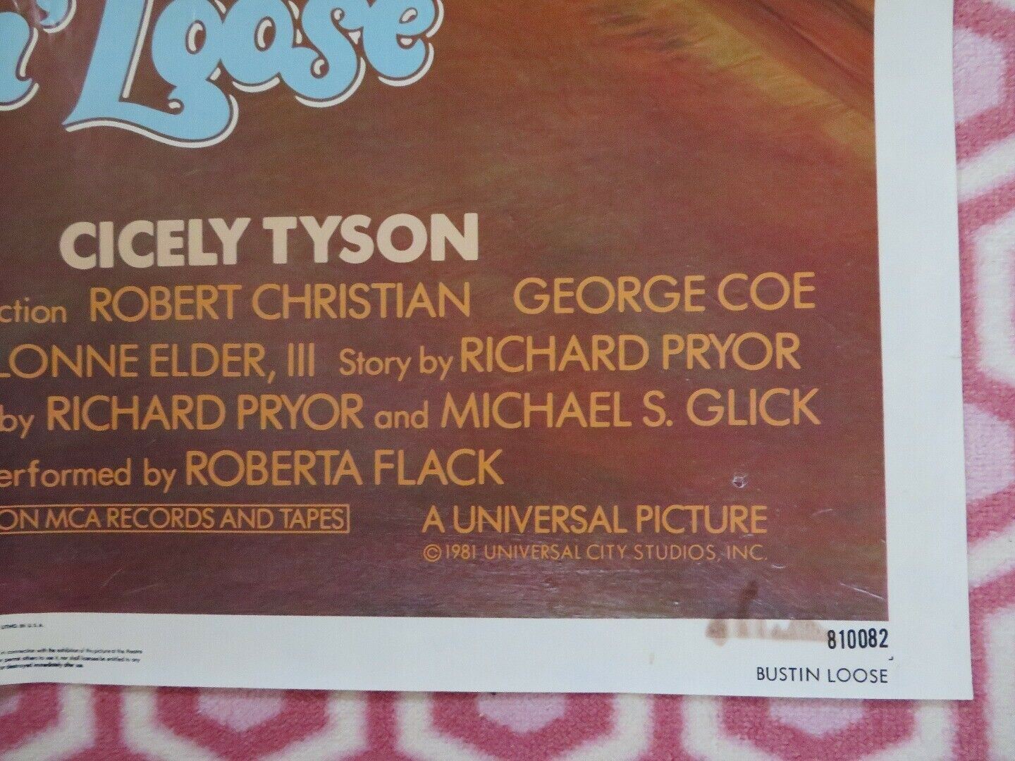 BUSTIN' LOOSE US ONE SHEET  POSTER  CICELY TYSON 1981