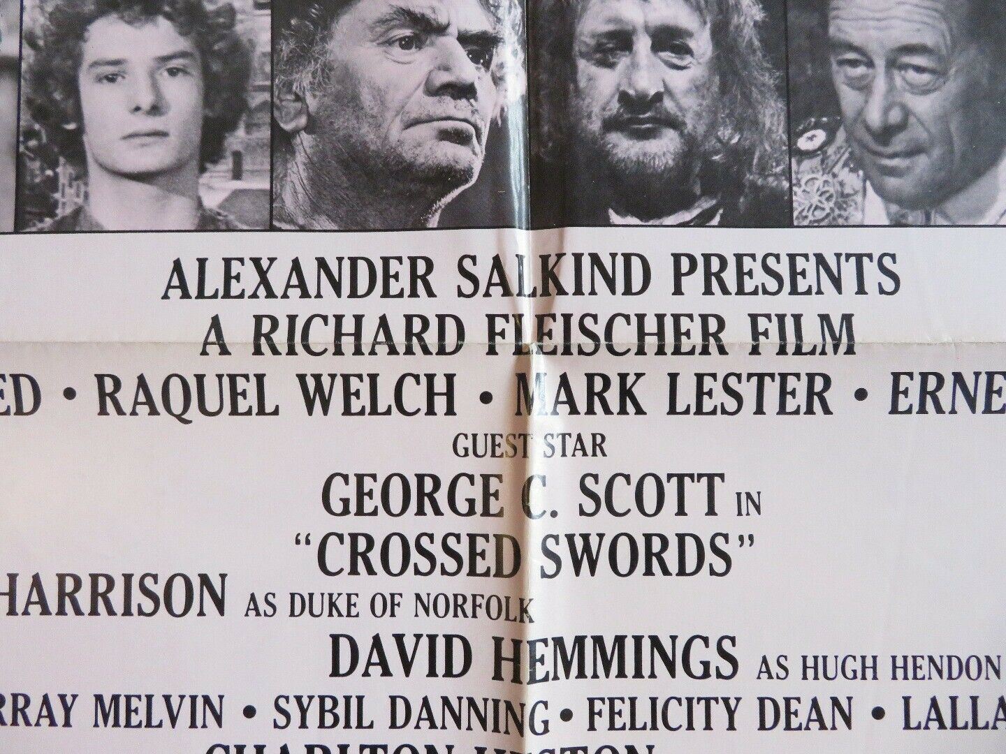 CROSSED SWORDS US ONE SHEET POSTER OLIVER REED RAQUEL WELCH MARK LESTER 1977