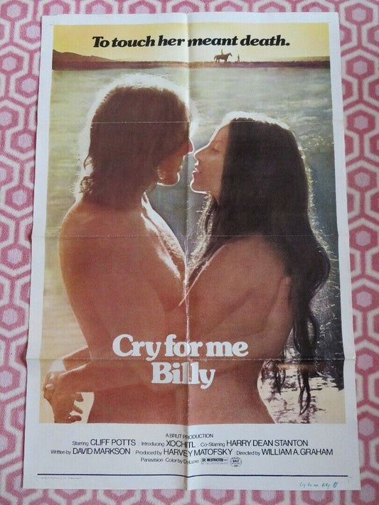 CRY FOR ME BILLY  US ONE SHEET POSTER CLIFF POTTS 1972