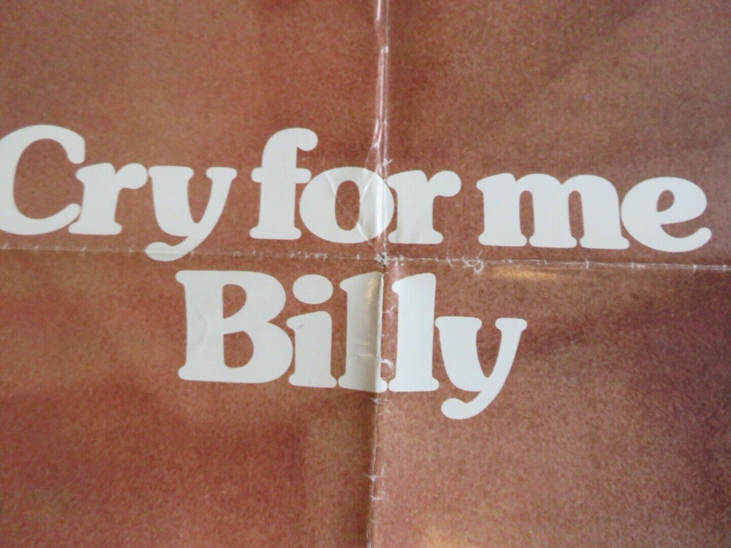 CRY FOR ME BILLY  US ONE SHEET POSTER CLIFF POTTS 1972