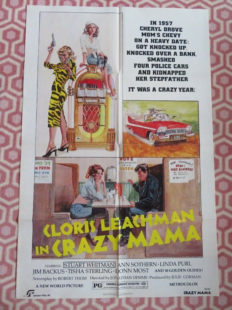 CRAZY MAMA US ONE SHEET POSTER STUART WHITMAN ANN SOTHERN 1975