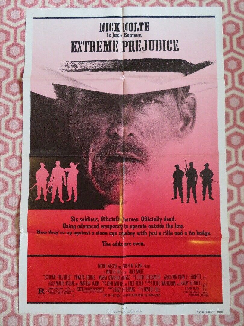 EXTREME PREJUDICE  US ONE SHEET POSTER NICK NOLTE POWERS BOOTHE 1986