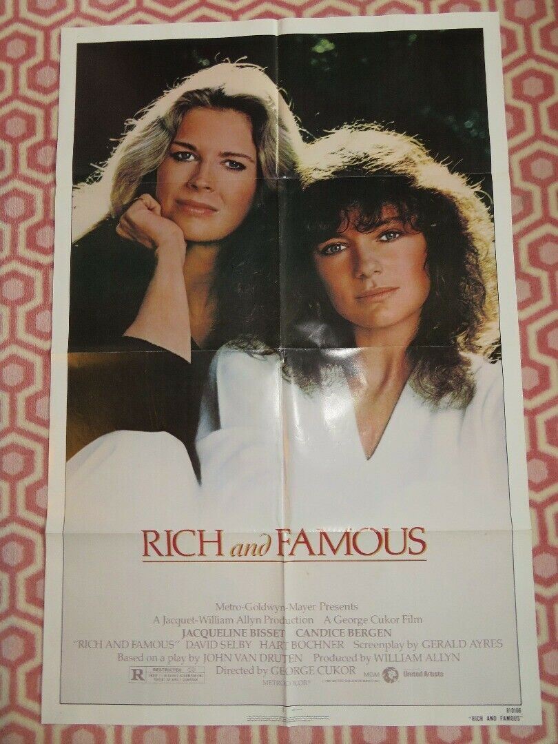 RICH AND FAMOUS US ONE SHEET POSTER JACQUELINE BISSET CANDICE BERGEN 1981