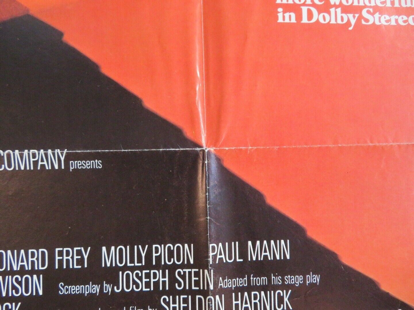 FIDDLER ON THE ROOF US ONE SHEET POSTER TOPOL NORMA CRANE 1971