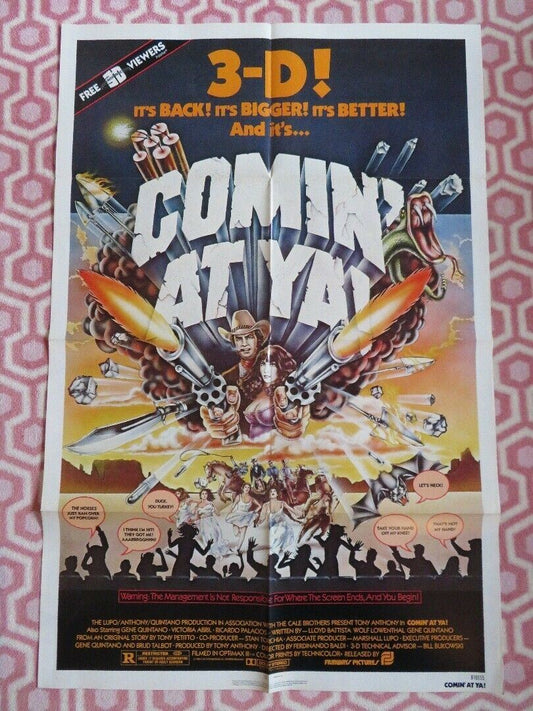 COMIN' AT YA  US ONE SHEET POSTER GENE QUINTANO VICTORIA ABRIL 1981