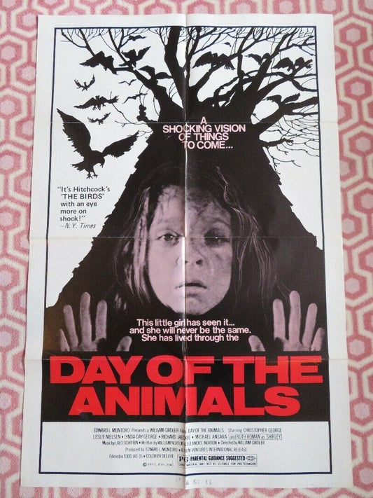 DAY OF THE ANIMALS US ONE SHEET POSTER LESLIE NIELSEN CHRISTOPHER GEORGE 1977