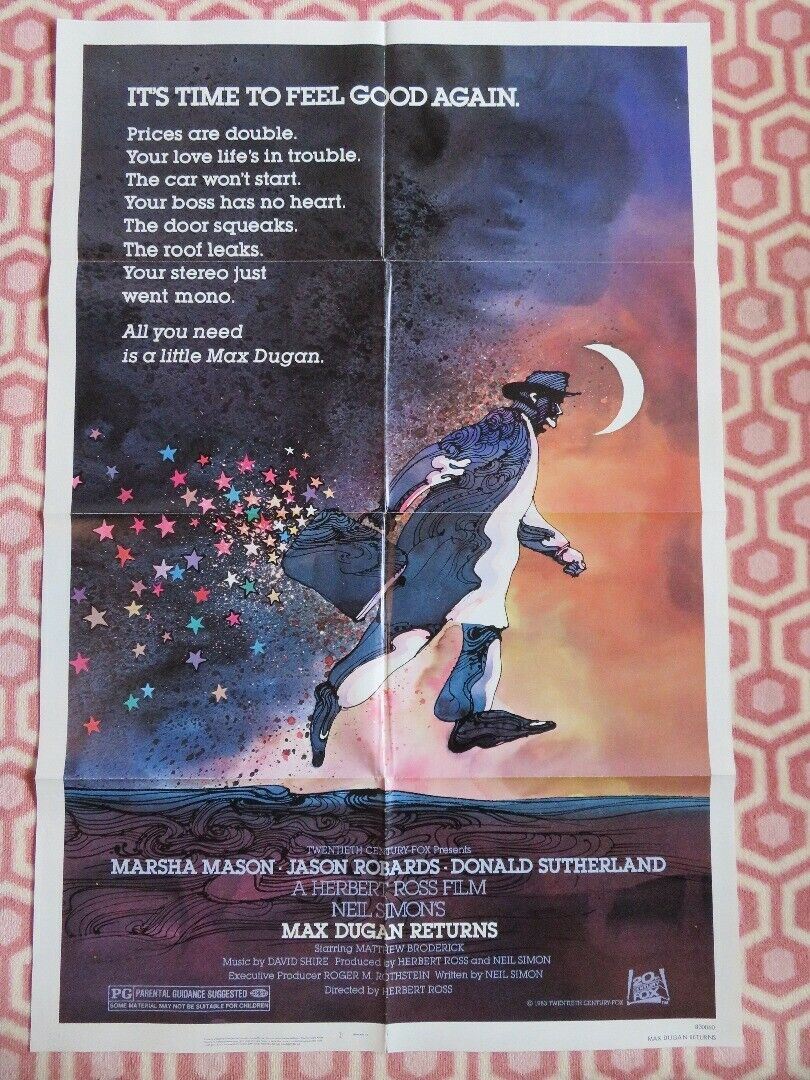 MAX DUGAN RETURNS  US ONE SHEET POSTER MARSHA MASON DONALD SUTHERLAND 1983