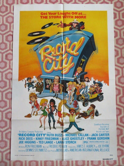 RECORD CITY US ONE SHEET POSTER RUTH BUZZI MICHAEL CALLAN 1977