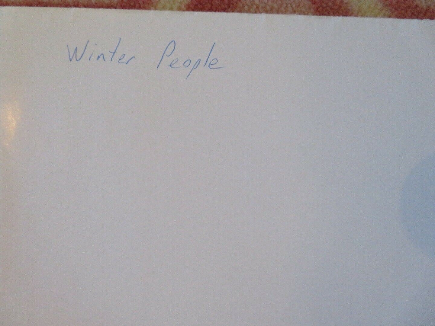 WINTER PEOPLE US ONE SHEET POSTER KURT RUSSELL KELLY MCGILLIS 1989