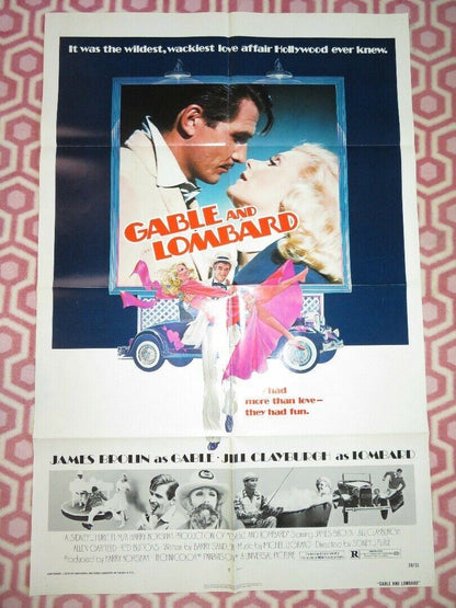 GABLE AND LOMBARD US ONE SHEET POSTER  JAMES BROLIN 1976