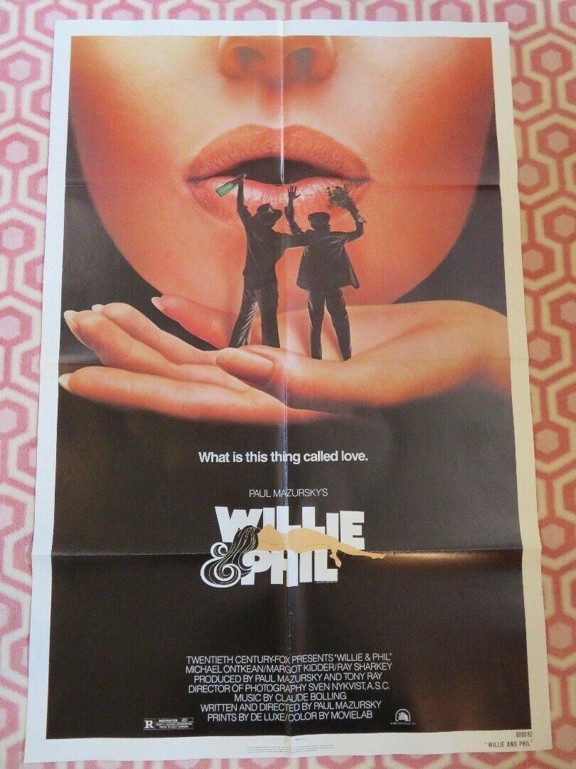 WILLIE AND PHIL US ONE SHEET POSTERMICHAEL ONTKEAN MARGOT KIDDER 1980