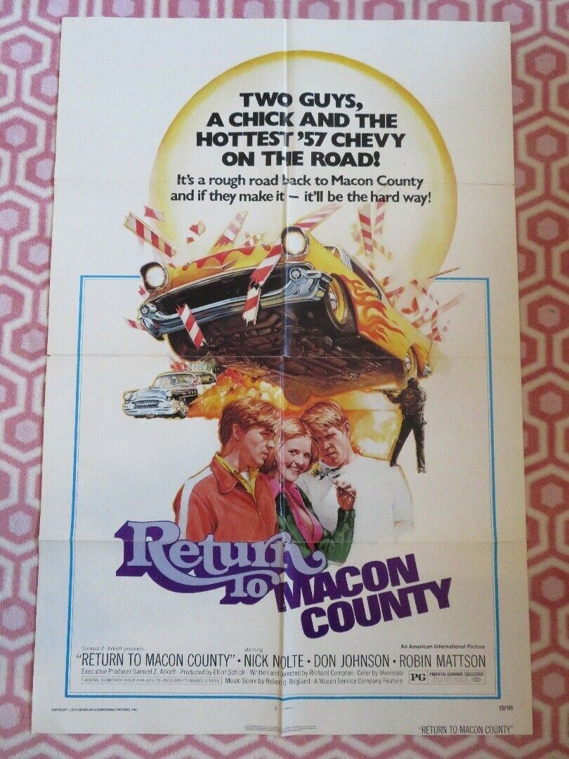 RETURN TO MACON COUNTRY US ONE SHEET POSTER NICK NOLTE DON JOHNSON 1975