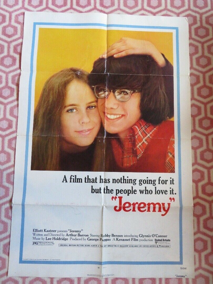 JEREMY US ONE SHEET POSTER ROBBY BENSON 1973