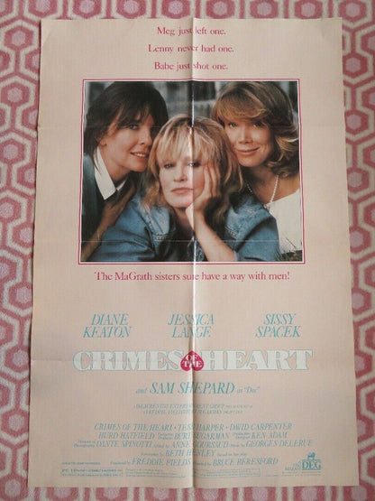 CRIMES OF THE HEART US ONE SHEET POSTER DIANE KEATON JESSICA LANGE 1986