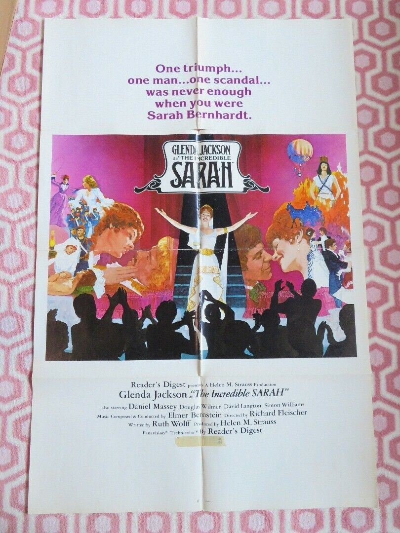 THE INCREDIBLE SARAH US ONE SHEET POSTER GLENDA JACKSON 1976