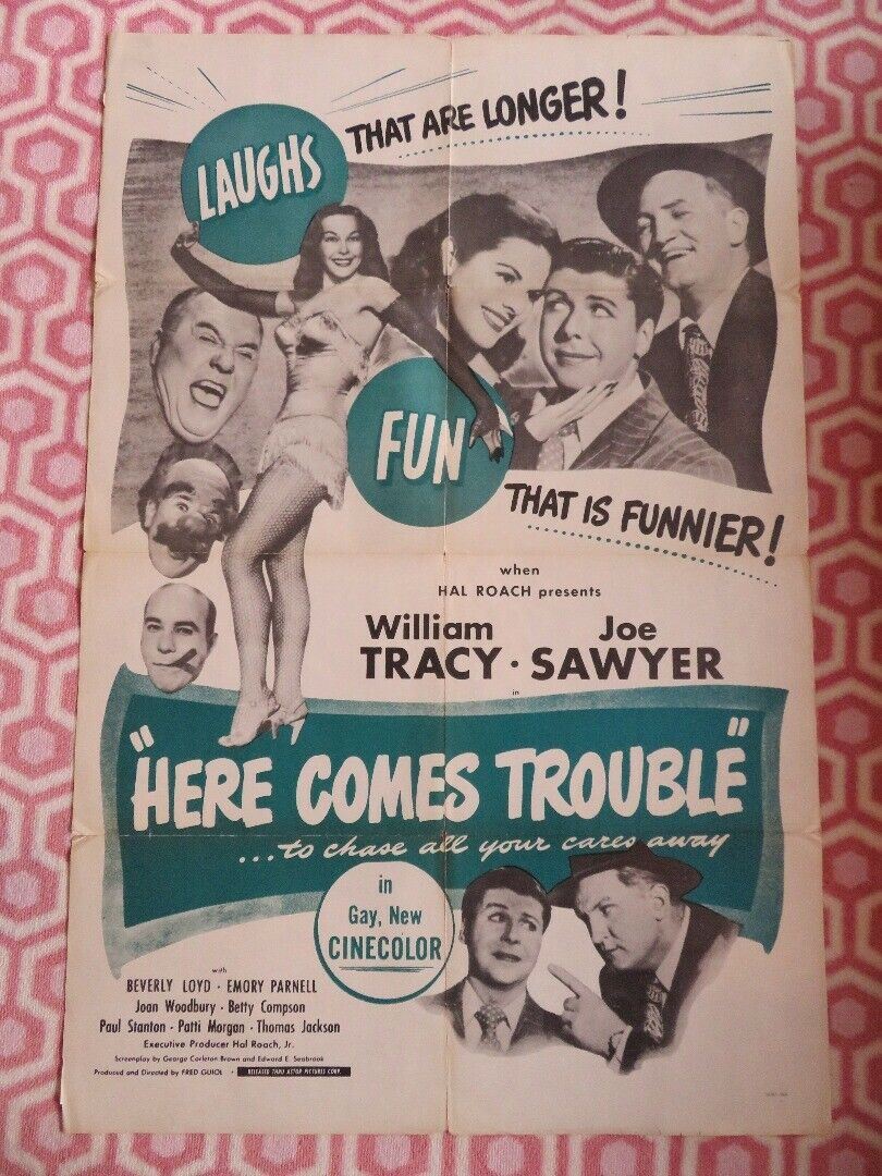 HERE COMES TROUBLE US ONE SHEET POSTER WILLIAM TRACY JOE SAWYER 1948