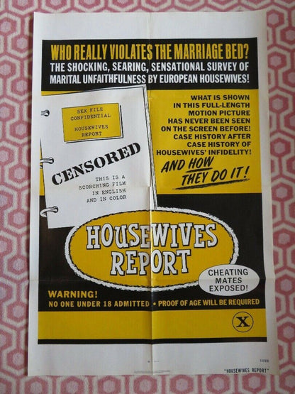 HOUSEWIVES REPORT / On the Side US ONE SHEET POSTER WOLF ACKVA 1971