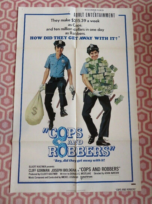 COPS AND ROBBERS US ONE SHEET POSTER CLIFF GORMAN JOSEPH BOLOGNA 1973