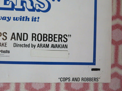 COPS AND ROBBERS US ONE SHEET POSTER CLIFF GORMAN JOSEPH BOLOGNA 1973