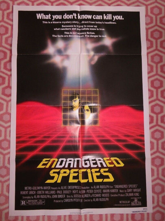 ENDANGERED SPECIES US ONE SHEET POSTER ROBERT URICH JOBETH WILLIAMS 1982