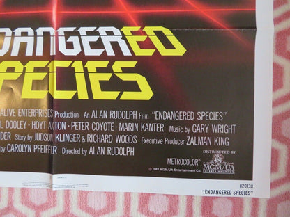 ENDANGERED SPECIES US ONE SHEET POSTER ROBERT URICH JOBETH WILLIAMS 1982