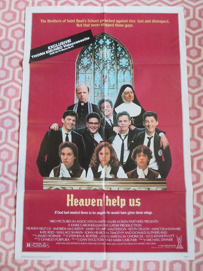 HEAVEN HELP US VIDEO VHS POSTER FOLDED ANDREW MCCARTHY 1985