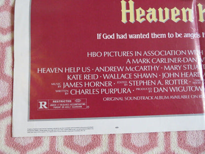 HEAVEN HELP US VIDEO VHS POSTER FOLDED ANDREW MCCARTHY 1985