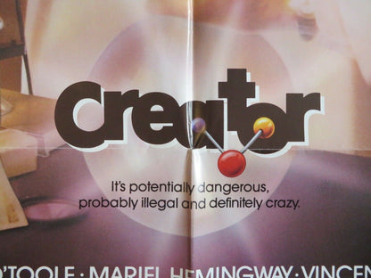 CREATOR  US ONE SHEET POSTER MARIEL HEMINGWAY PETER O'TOOLE 1985