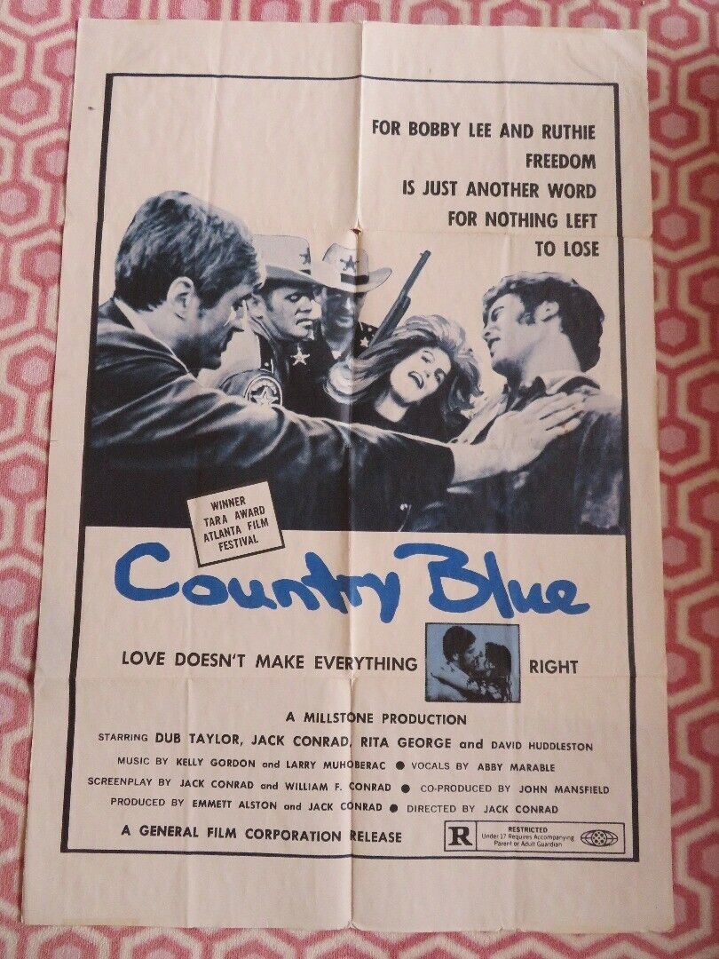 COUNTRY BLUE US ONE SHEET POSTER DUB TAYLOR JACK CONRAD 1973