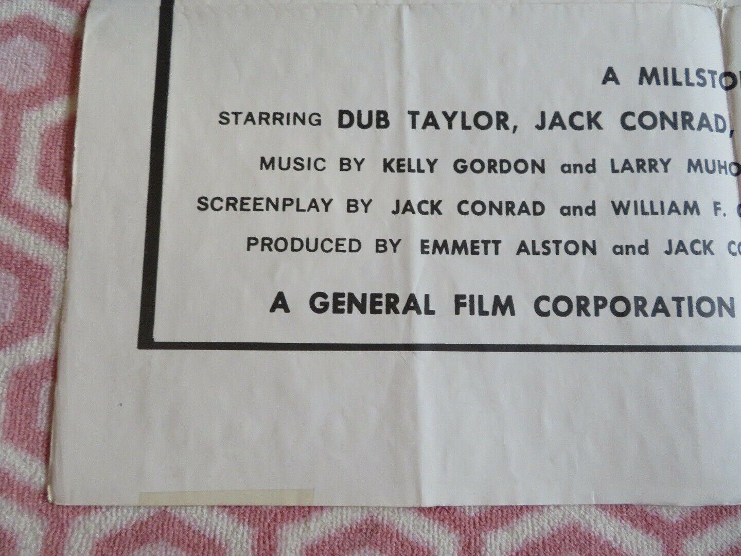 COUNTRY BLUE US ONE SHEET POSTER DUB TAYLOR JACK CONRAD 1973