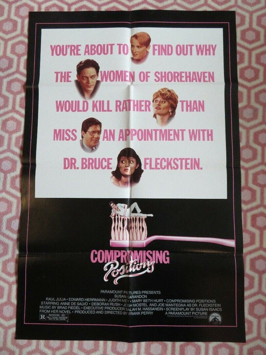 COMPROMISING POSITIONS US ONE SHEET POSTER RAUL JULIA JUDITH IVEY 1985