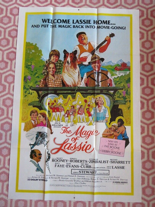 THE MAGIC OF LASSIE  US ONE SHEET POSTER MICKEY ROONEY JAMES STEWART 1978